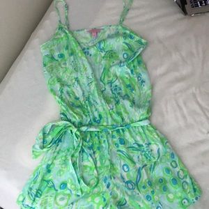 Lilly Pulitzer green and blue romper